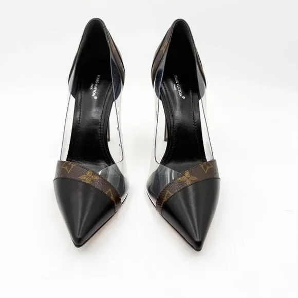 Louis Vuitton LV Monogram Call Back Heels Pumps EU 39.5 US 9.5 - Picture 4 of 12